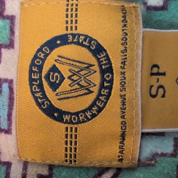 Vintage Stapleford Western Southwest Patterned Flannel Button Down Shirt sz S - Picture 2 of 9